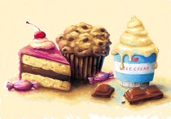 Торт и пирожные арт