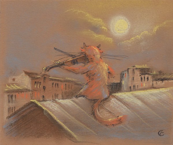 Кот на крыше