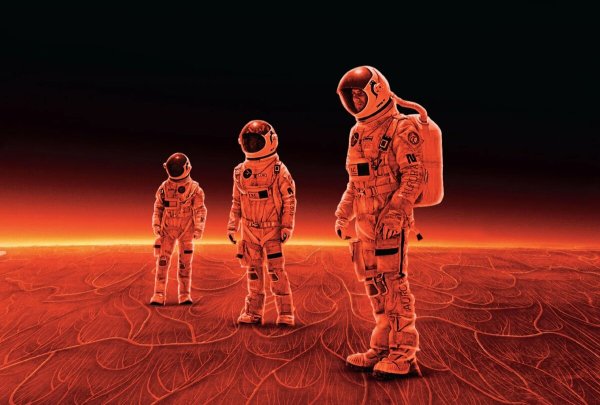 Космонавт на Марсе