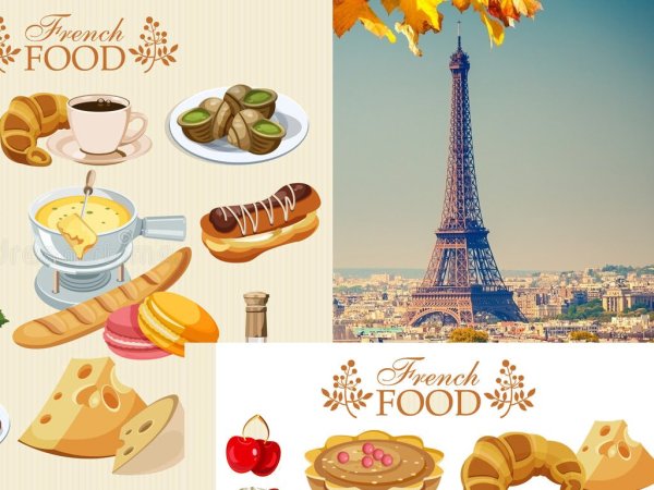 Французская еда рисунок