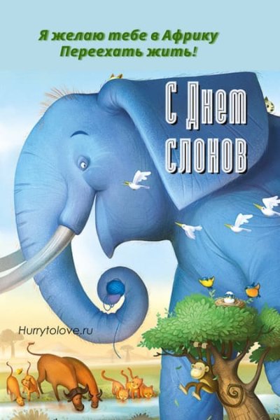 Открытки день слонов