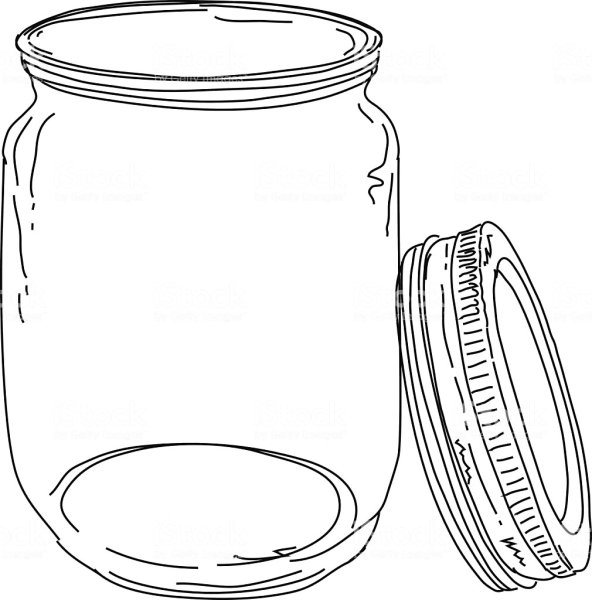 Стеклянная банка раскраска