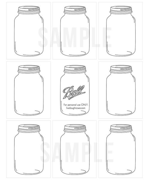 Трафарет банки для консервирования
