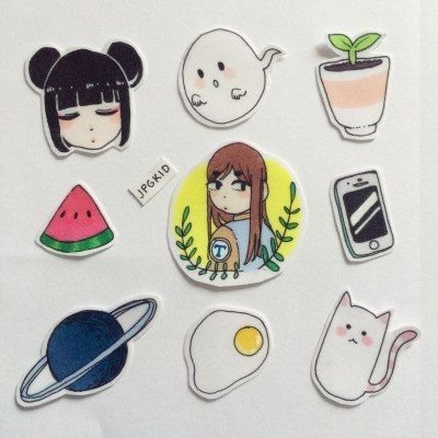 Маленькие наклейки для скетчбука