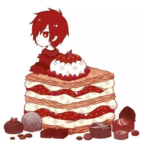 Аниме шоколадный торт