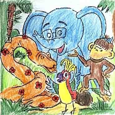 Зарядка для хвоста рисунок детский