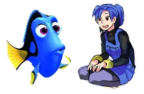 Рыбка дори человек