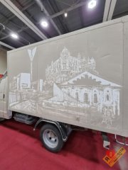 Арт больной машины газели