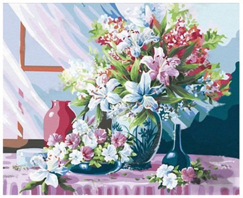 Картина букет цветов холст для рисования