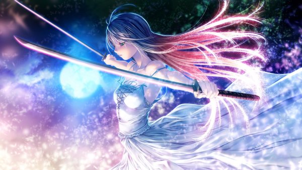 Девушка с мечом арт