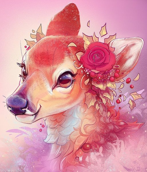 Милые олени арт