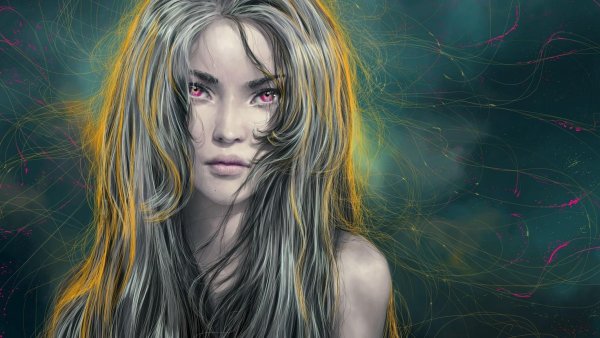 Лицо девушки арт