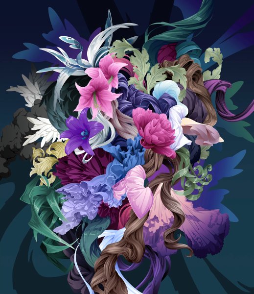 Красивые цветы арт