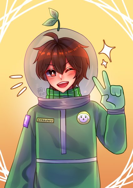 Амонг АС аниме арты Космонавтов