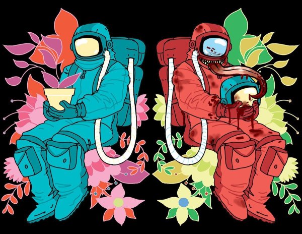 Амонг АС арт Космонавтов