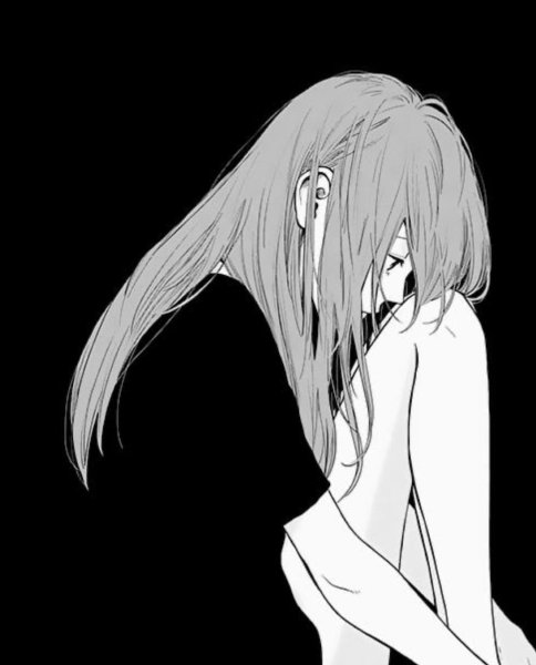 Аниме черно белое грусть