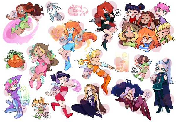 Стикеры по мультикам