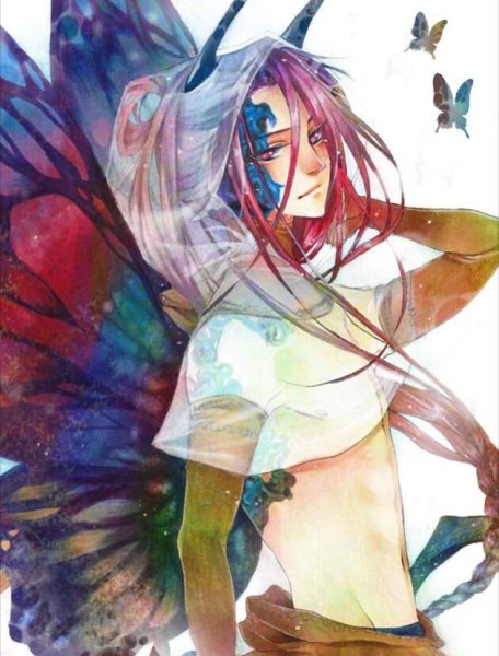 Человек с крыльями бабочки арт