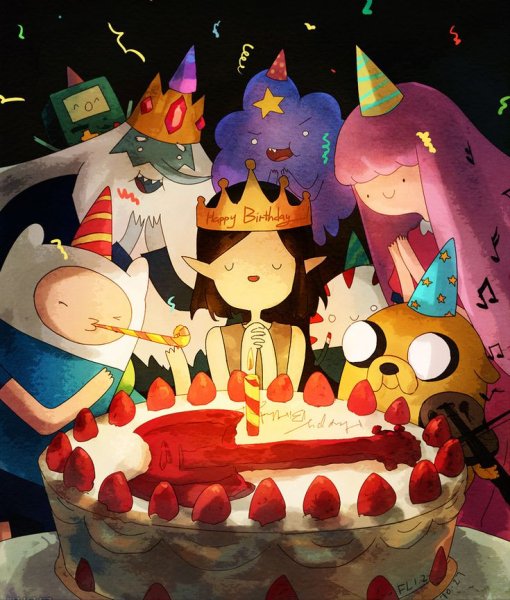 Время приключений арт день рождения Марселин