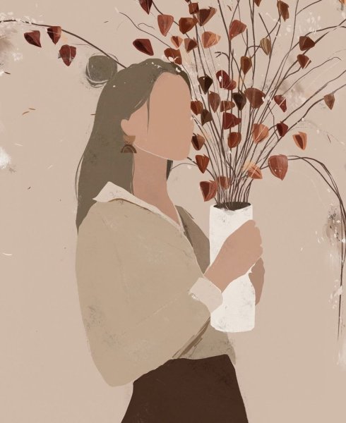 Эстетичная девушка арт