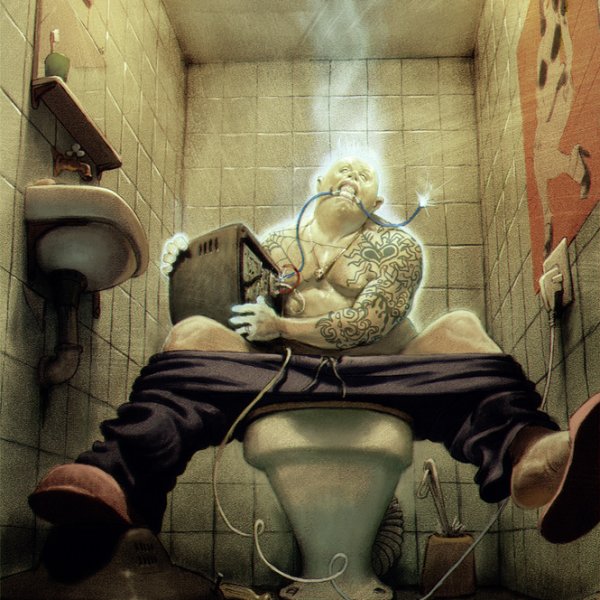 Картина на унитазе