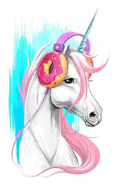 Единорог в наушниках