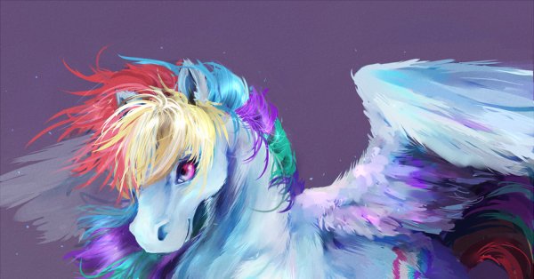 Лошадь с радужной гривой