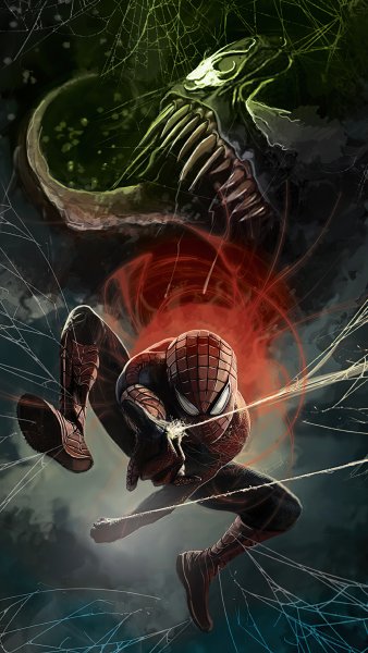 Человек паук через вселенные Веном