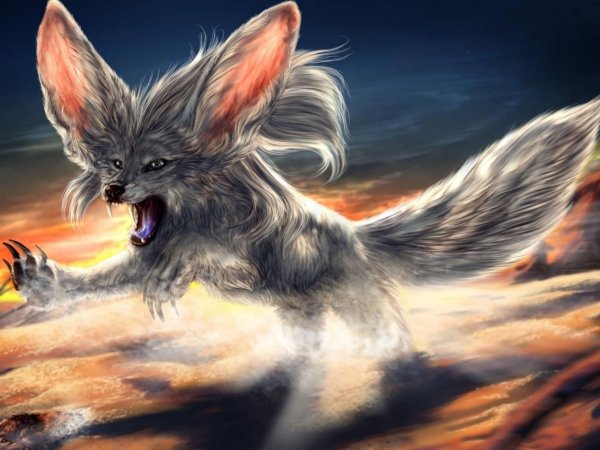 Лисы Кицунэ фенек Фокс