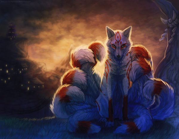 Кицунэ девятихвостый Лис