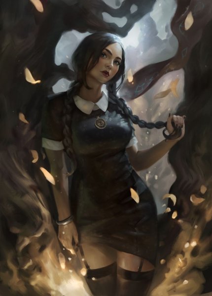 Уэнзди Аддамс арт