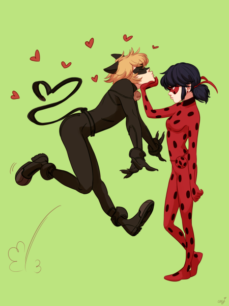 Леди баг и Эдриан любовь