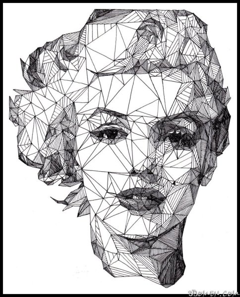 Джош Брайан геометрические портреты