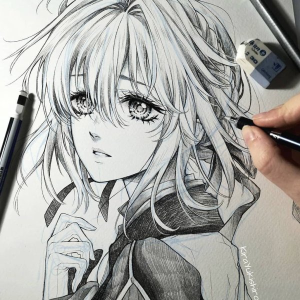 Вайолет Эвергарден аниме скетч