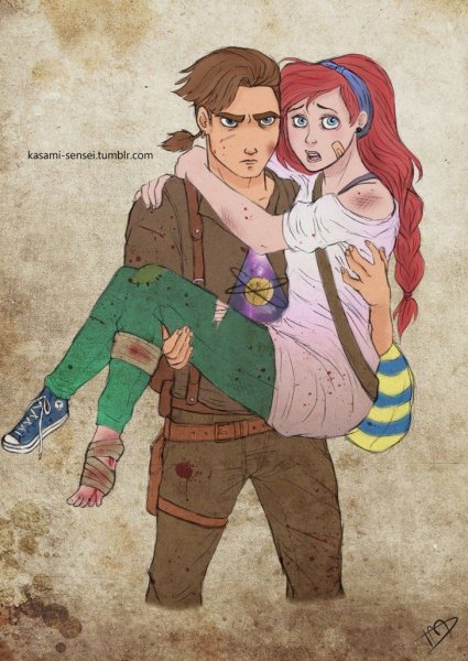 Jim Hawkins and Ariel