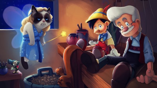 Грампи Кэт арт Дисней