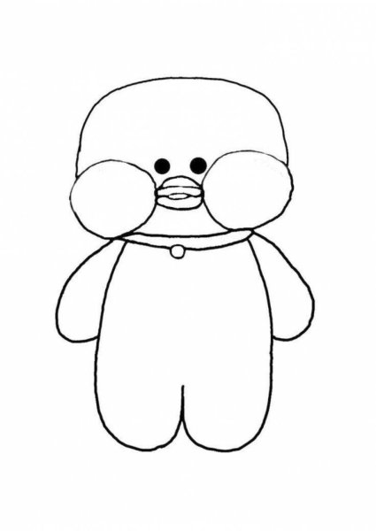 Раскраска одежда для уточки лалафанфан бумажную