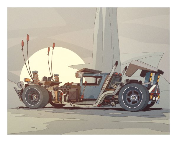 Выдуманные ретро автомобили арт