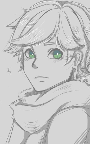 Адриан Агрест аниме арт