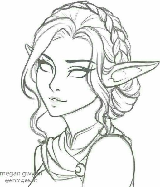 Эльфы для срисовки