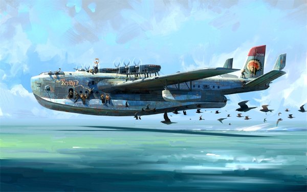 Гидросамолет дизельпанк