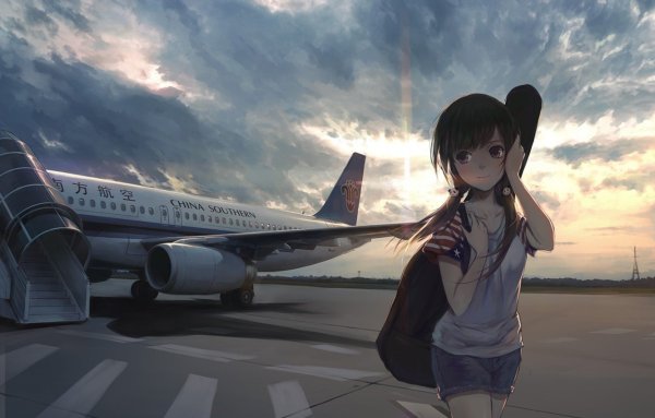 Аниме девушки и самолеты