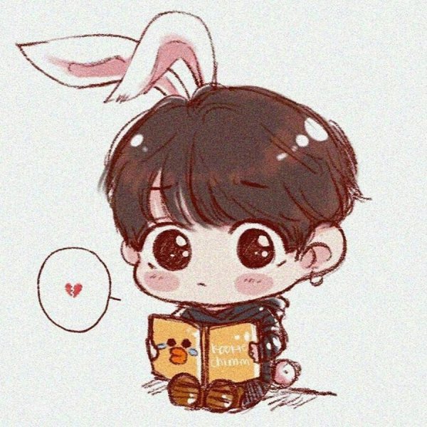 Чиби БТС Чонгук кролик