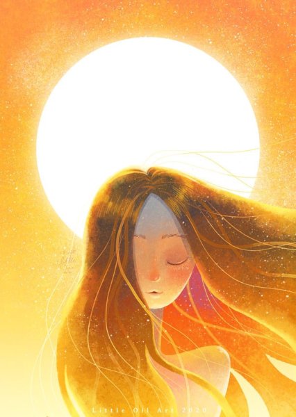 Девочка солнце арт