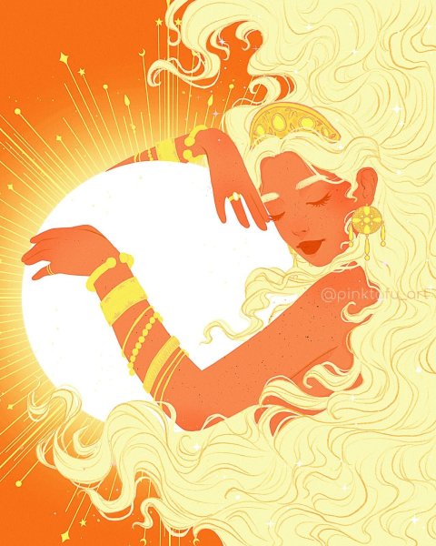 Девушка солнце арт