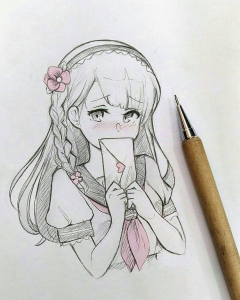 Рисунки для срисовки аниме