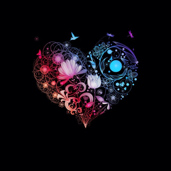 Красивое сердце арт