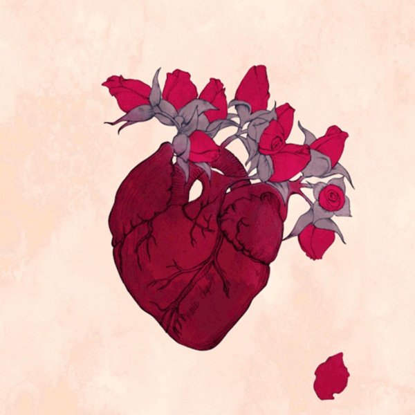 Сердце в цветах арт