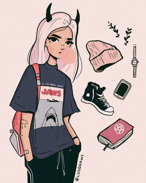 Арты девушек в стиле тумблер