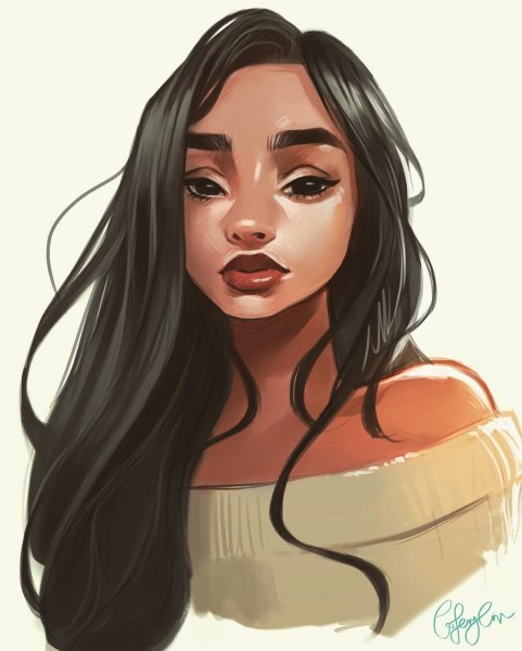 Арты девушек из пинтереста